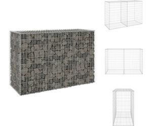 vidaXL Mur de gabions avec couverture Acier galvanisé 150x60x100 cm - Panneaux de clôture