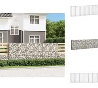 vidaXL Mur de gabions avec couverture Acier galvanisé 300×50×100 cm - Panneaux de clôture