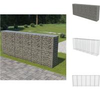vidaXL Mur de gabions avec couverture Acier galvanisé 300×50×150 cm - Panneaux de clôture