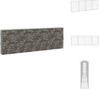 vidaXL Mur de gabions avec couverture Acier galvanisé 300x30x100 cm - Panneaux de clôture