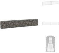 vidaXL Mur de gabions avec couverture Acier galvanisé 300x30x50 cm - Panneaux de clôture