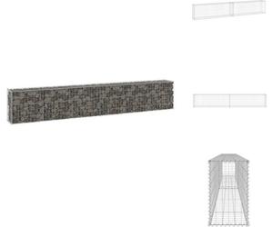 vidaXL Mur de gabions avec couverture Acier galvanisé 300x30x50 cm - Panneaux de clôture