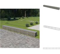 vidaXL Mur de gabions avec couverture Acier galvanisé 600×50×50 cm - Panneaux de clôture