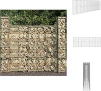 vidaXL Mur de gabions avec couverture Acier galvanisé 600 x 50 x 200 cm - Panneaux de clôture