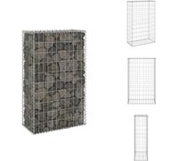 vidaXL Mur de gabions avec couverture Acier galvanisé 60x30x100 cm - Panneaux de clôture