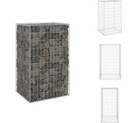 vidaXL Mur de gabions avec couverture Acier galvanisé 60x50x100 cm - Panneaux de clôture