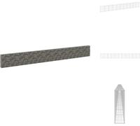 vidaXL Mur de gabions avec couverture Acier galvanisé 900x30x100 cm - Panneaux de clôture
