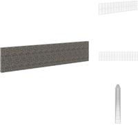 vidaXL Mur de gabions avec couverture Acier galvanisé 900x30x200 cm - Panneaux de clôture