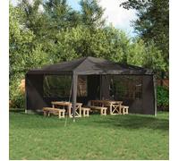 vidaXL Mur de tente de fête 2 pcs 400 x 195 cm Anthracite PE et acier 42033024