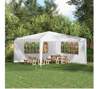 vidaXL Mur de tente de fête 2 pcs 400 x 195 cm Blanc PE et acier 42033020