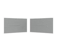 Vidaxl Mur De Tente De Fête 2 Pcs Gris Clair 400 X 195 Cm Pe Et Acier