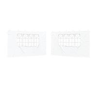 vidaXL Mur de tente de fête 2 pièces 400 x 195 cm blanc, tente rectangulaire moderne pour fêtes, décorations d'événements, abri temporaire, cérémonies en plein air