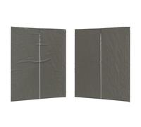 vidaXL Mur de tente de fête 2 pièces anthracite 200 x 195 cm, tente moderne rectangulaire, paroi latérale résistante à l'eau, accessoire d'événement, couverture de jardin