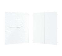 vidaXL Mur de tente de fête 2 pièces blanc 200 x 195 cm, tente moderne rectangulaire, paroi latérale résistante à l'eau, accessoire d'événement, couverture de jardin