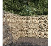 vidaXL Mur en Gabion avec Couvercle Panier à Pierres Panier de Gabion Clôture Barrière Jardin Patio Extérieur Acier 145090