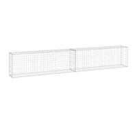 vidaXL Mur en gabion avec couvercles Acier galvanisé 300x30x50 cm