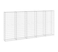 vidaXL Mur en Gabion avec Couvercles Panier de Gabion Mur de Soutènement Jardin Patio Terrasse Extérieur Acier Galvanisé 300x30x150 cm