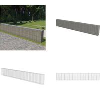 vidaXL Mur en gabion avec couverture Acier galvanisé 900×50×150 cm - Mur en gabion - Murs en gabion - Gabions