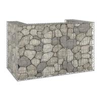 vidaXL Mur en gabion pour poubelles