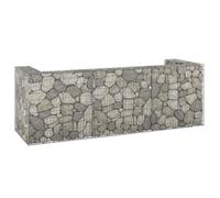 vidaXL Mur en gabion pour poubelles 151301 – Acier galvanisé 325x100x110 cm – Argent