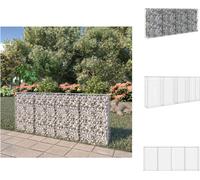 vidaXL Mur en gabions avec couvercle Acier galvanisé 200×20×85 cm - Panneaux de clôture