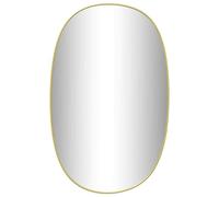 vidaXL Mural Miroir de Maquillage Coiffeuse Cosmétique Décoration de Chambre à Coucher Salle de Bain Salon Intérieur Doré 70x45 cm