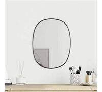 vidaXL Miroir mural Noir PVC 30x25 cm