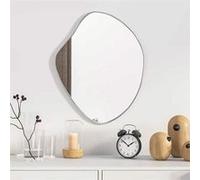 vidaXL Mural Miroir de Maquillage Coiffeuse Cosmétique Décoration de Chambre à Coucher Salle de Bain Salon Intérieur Argenté 50x40 cm