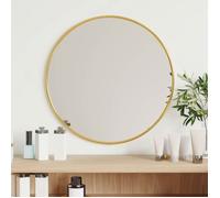 vidaXL Mural Miroir de Maquillage Coiffeuse Cosmétique Décoration de Chambre à Coucher Salle de Bain Salon Intérieur Doré Ø 348180