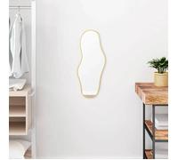 vidaXL Mural Miroir de Maquillage Coiffeuse Cosmétique Décoration de Chambre à Coucher Salle de Bain Salon Intérieur Doré 60x25 cm