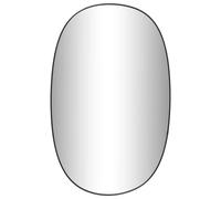 vidaXL Mural Miroir de Maquillage Coiffeuse Cosmétique Décoration de Chambre à Coucher Salle de Bain Salon Intérieur Noir 70x45 cm