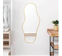 vidaXL Miroir mural de maquillage Doré 100x45 cm G