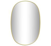 vidaXL Mural Miroir de Maquillage Coiffeuse Cosmétique Décoration de Chambre à Coucher Salle de Bain Salon Intérieur Doré 50x35 cm