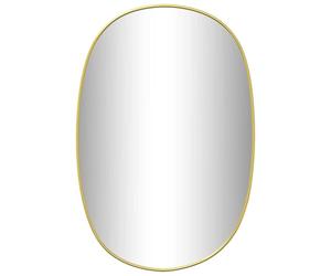 vidaXL Mural Miroir de Maquillage Coiffeuse Cosmétique Décoration de Chambre à Coucher Salle de Bain Salon Intérieur Doré 50x35 cm