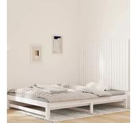 Wandhoofdbord 127,5x3x90 cm massief grenenhout wit824889