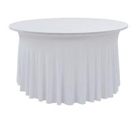 Vidaxl Nappes Élastiques De Table Avec Jupon 2 Pcs 150x74 Cm Blanc