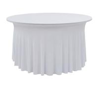 vidaXL Nappes élastiques de table avec jupon 2 pcs 150x74 cm Blanc