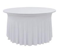 vidaXL 2X Nappe Élastique de Table avec Jupon 180x74 cm Blanc Décoration Table