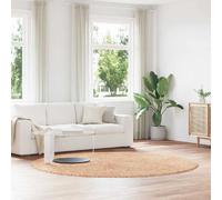 vidaXL Tapis Shaggy à Poils Longs Beige 240x240 cm Polyester, Tapis, Tapis de Chambre, Tapis Moderne, Tapis de Salon, Tapis Moelleux, Tapis Rond