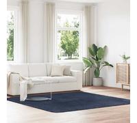 Vidaxl Tapis Shaggy À Poils Longs Navarra Bleu Marine 240x240 Cm
