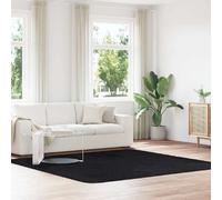 vidaXL Tapis Shaggy à Poils Longs Noir 240x240 cm Polyester, Tapis, Tapis de Chambre, Tapis Moderne, Tapis de Salon, Tapis Moelleux, Tapis carré