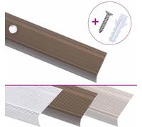 vidaXL Nez de marche en L 15 pcs. Aluminium 90 cm Marron