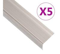 vidaXL Nez de marche forme en L 5 pcs aluminium 90 cm champagne