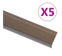 vidaXL Nez de marche forme en L 5 pcs aluminium 90 cm marron