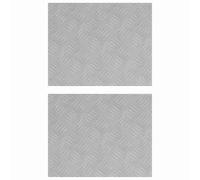 vidaXL Nez de Marche Rectangulaire 2 pcs Argenté 50 x 40 cm Aluminium, Tapis antidérapants Modernes pour escaliers, Style Checkered, sécurité à la Maison, intérieur et extérieur