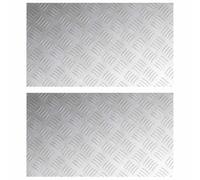 vidaXL Plaques en alu à damier 2 pcs Antidérapantes 70x40 cm