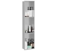 vidaXL Cabine de douche argentée 90 x 20 x 9,5 cm en acier inoxydable