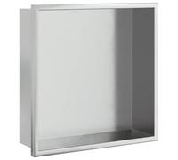 vidaXL Niche de douche brossée argentée 32x32x9 cm acier inoxydable