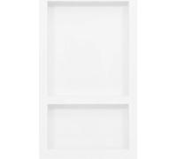 vidaXL Niche de douche avec 2 compartiments blanc brillant 41x69x9 cm