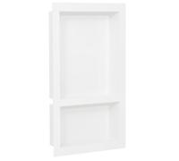 vidaXL Niche de Douche avec 2 Compartiments Blanc Brillant 41x69x9 cm